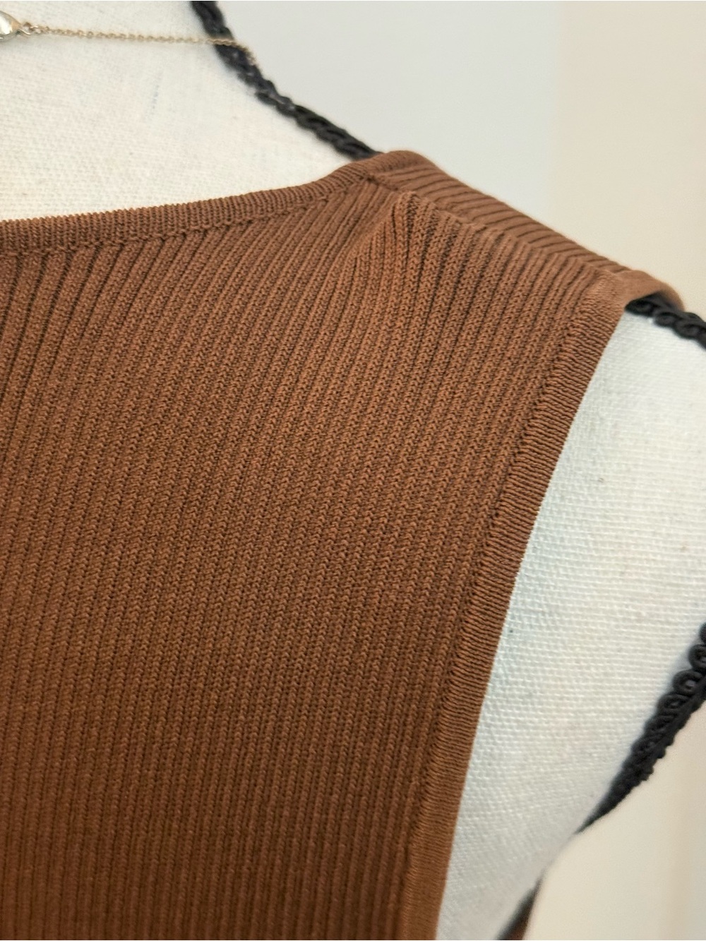 Ruby Rd. Brown Embellished Ribbed Tank - Picture 8 of 10
